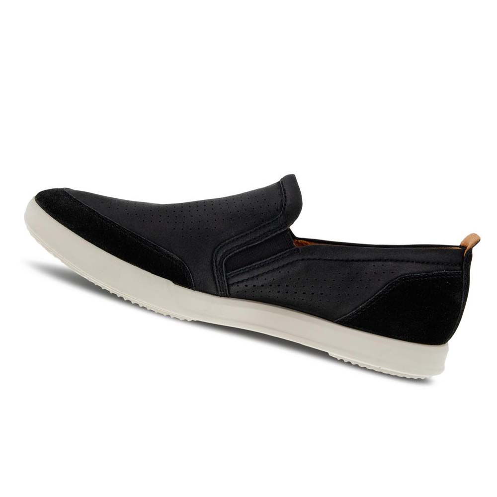 Pánské Boty Casual Ecco Collin 2.0 Retro Slip-on Černé | CZ 465HAP